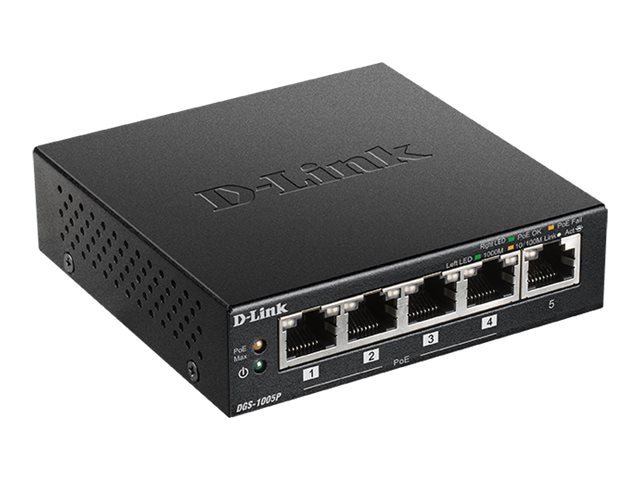 D-Link DGS 1005P - switch - 5 ports