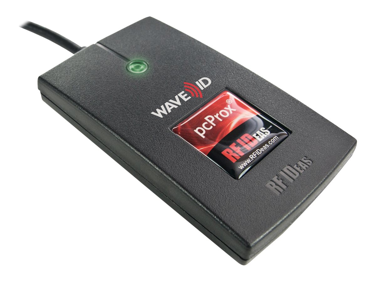 RF IDeas WAVE ID Plus Keystroke HID iCLASS SE V2 Black Reader - RF proximit