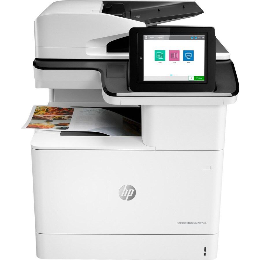 Thumbnail 2 of 8 for HP LaserJet M776 M776dn Laser Multifunction Printer-Color-Copier/Scanner-46 ppm Mono/46 ppm Color Print-1200x1200