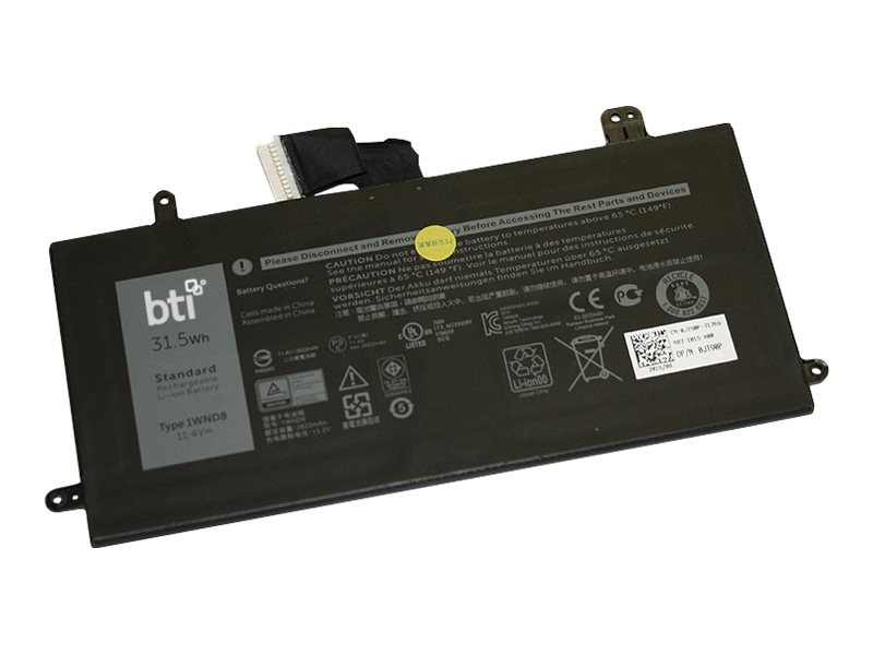BTI 1WND8-BTI 11.4V 31.5WHR LI-ION BATTERY 01WND8, JT90P, X16TW, 0J0PGR, T17G, 0X16TW, T17G001, 1WND8, T17G002 LATITUDE