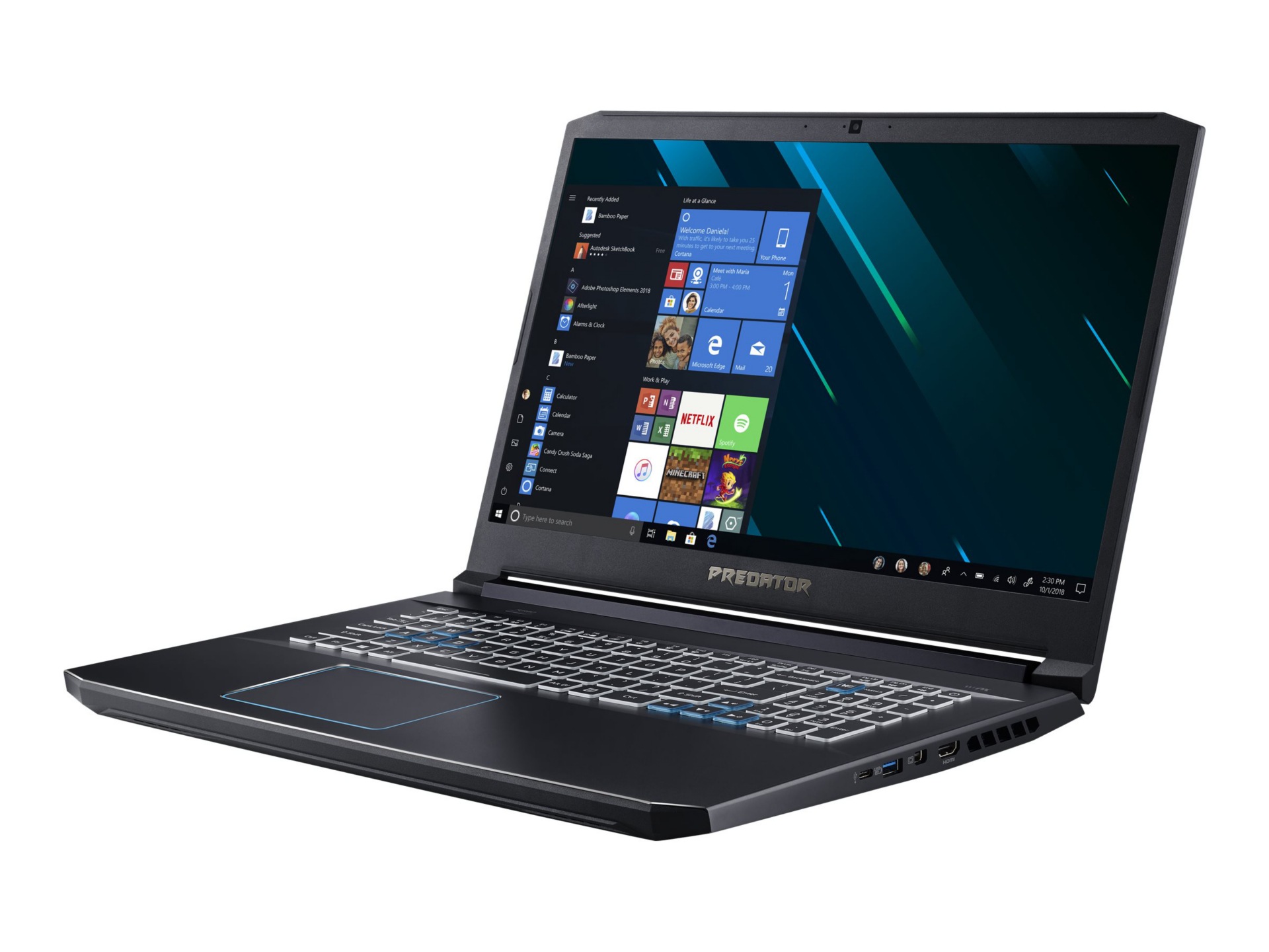 Acer Predator Helios 300 PH317-53-75RT - 17.3" - Core i7 9750H - 16 GB RAM