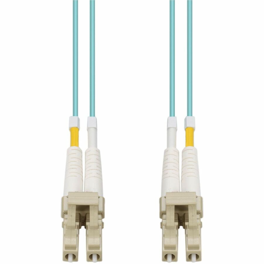 Proline 95m LC to LC Aqua OM4 Duplex OFNR (Riser-Rated) Fiber Patch Cable