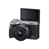 Canon EOS M6 Mark II Mirrorless Digital Camera Kit - Silver