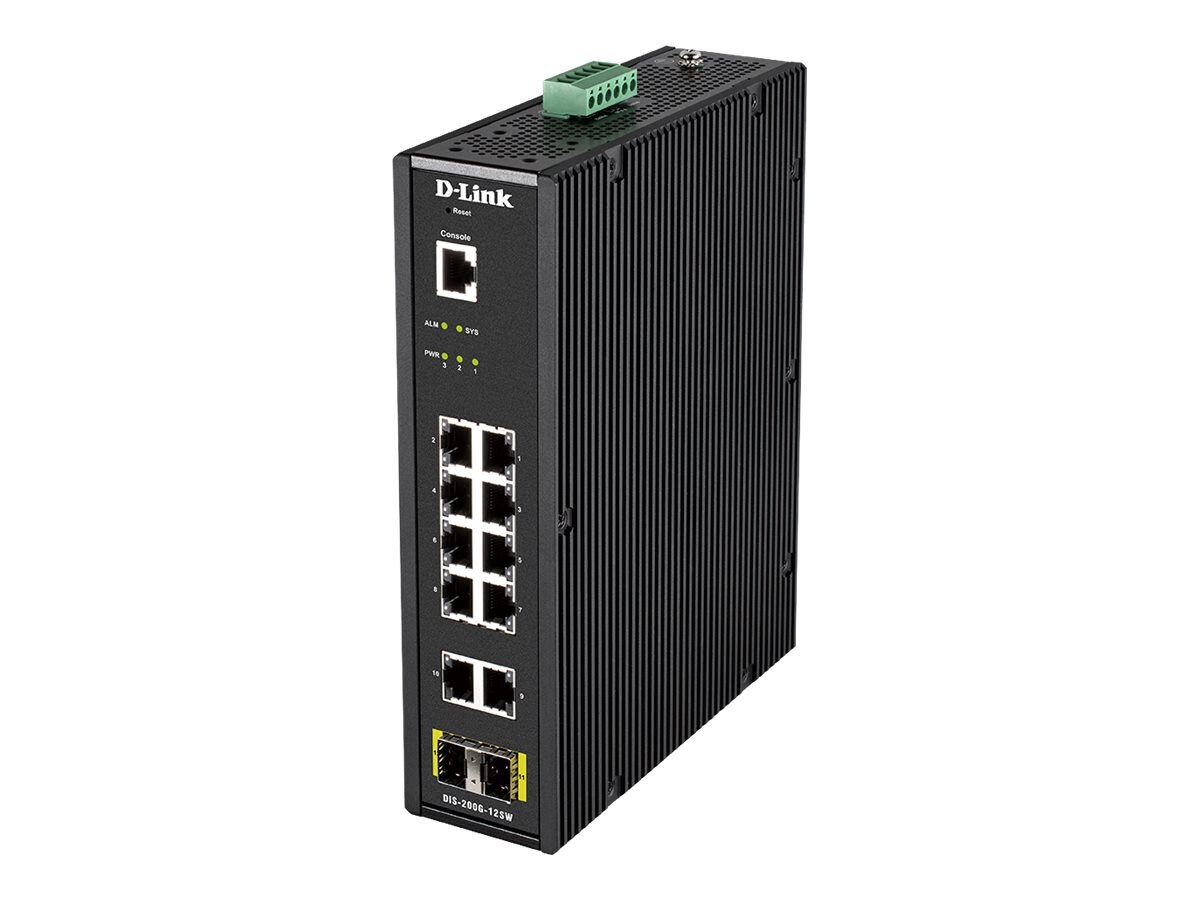 D-LINK 12-PORT MGD INDUSTRIAL SWITCH