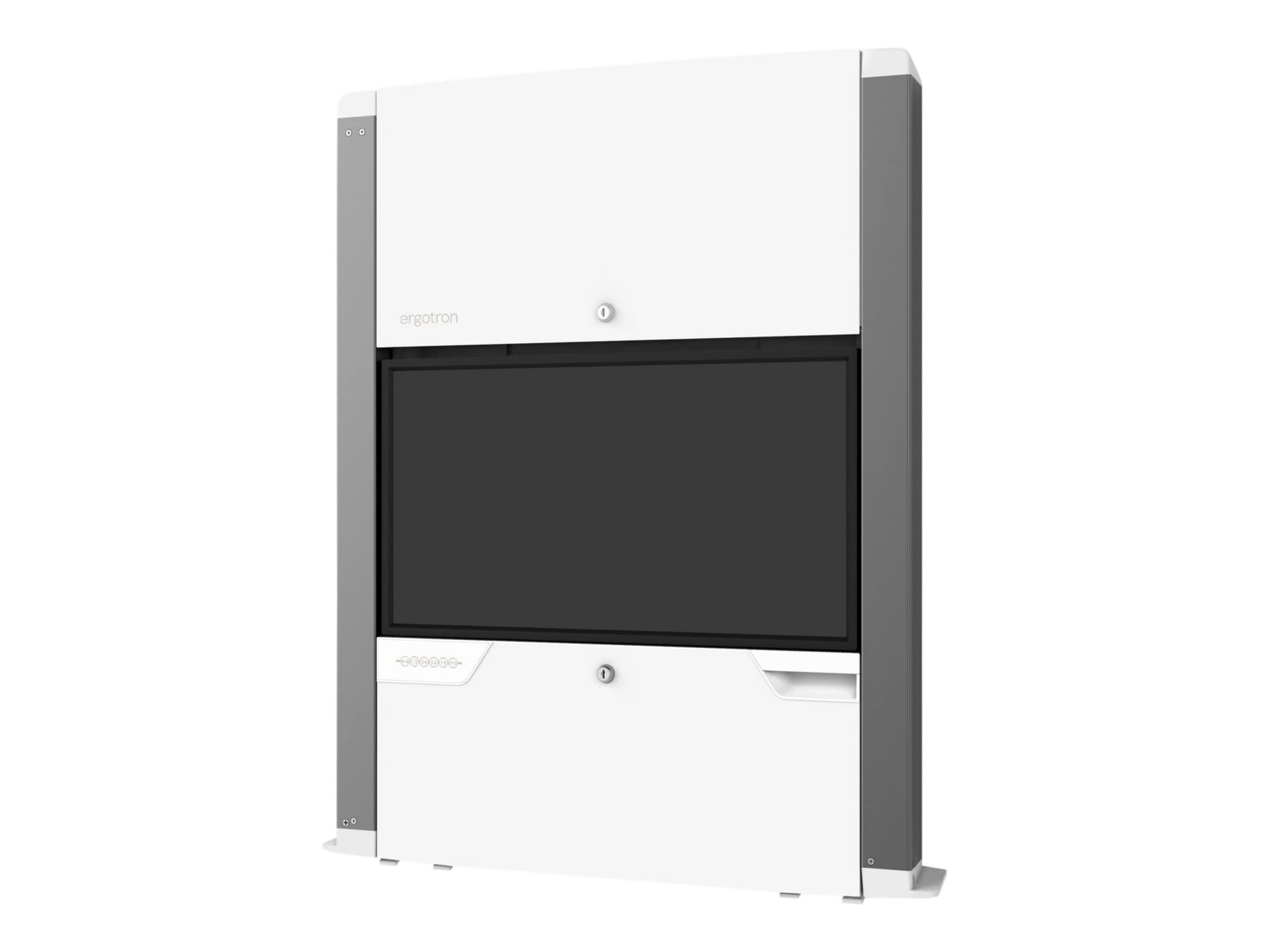 Ergotron CareFit 24" Sit-Stand Wall Mount Enclosure - Snow White