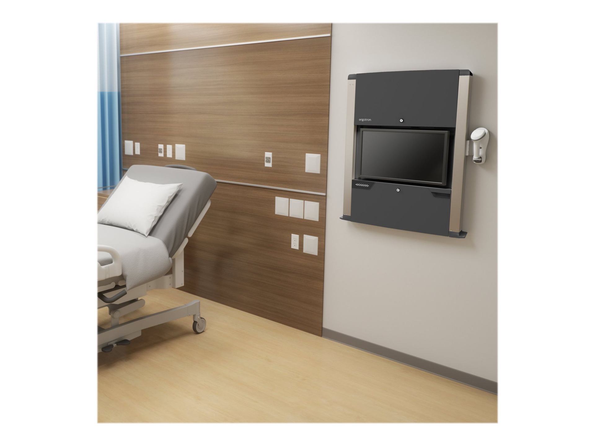 Thumbnail 4 of 5 for Ergotron CareFit - wall-mounted workstation - matte black