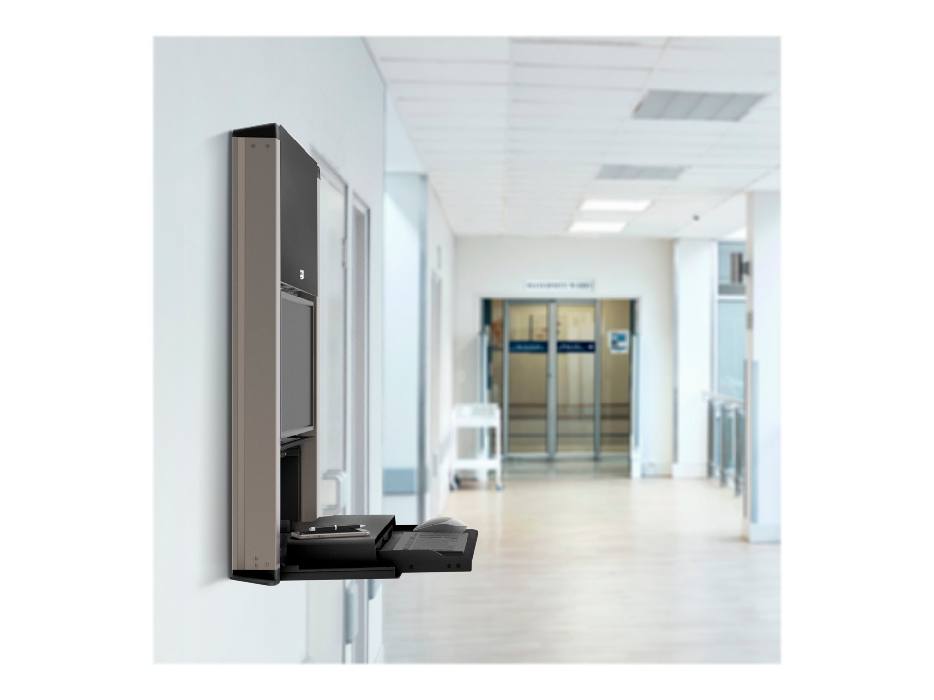 Thumbnail 5 of 5 for Ergotron CareFit - wall-mounted workstation - matte black