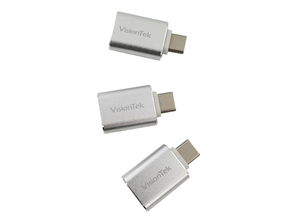 VisionTek USB-C to USB-A (M/F) 3 Pack Adapters
