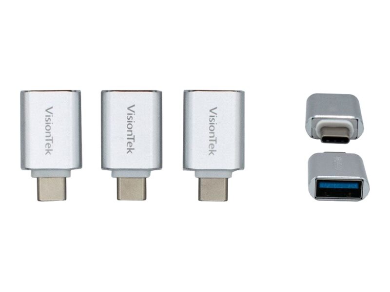 Thumbnail 2 of 10 for VisionTek USB-C to USB-A (M/F) 3 Pack Adapters