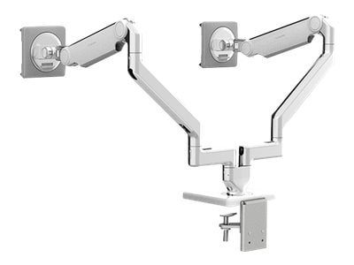 Humanscale M2.1 kit de montage - bras réglable - pour 2 écrans LCD - aluminium poli avec bordure blanche