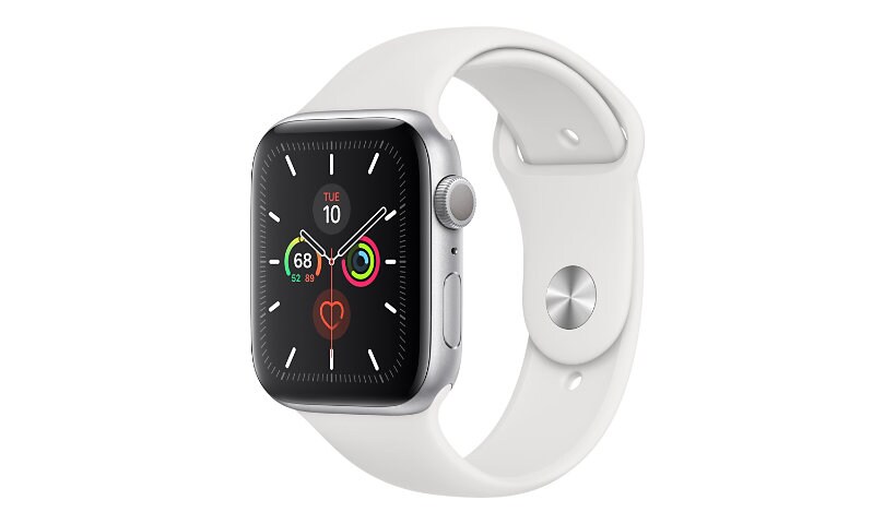 Apple Watch Series 5 (GPS) - silver aluminum - smart watch with sport band