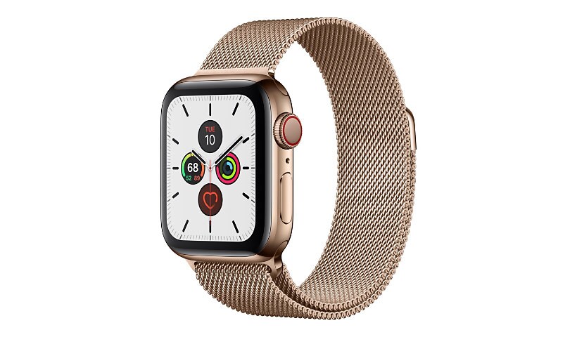 Apple Watch Series 5 (GPS + Cellular) - gold stainless steel - smart watch