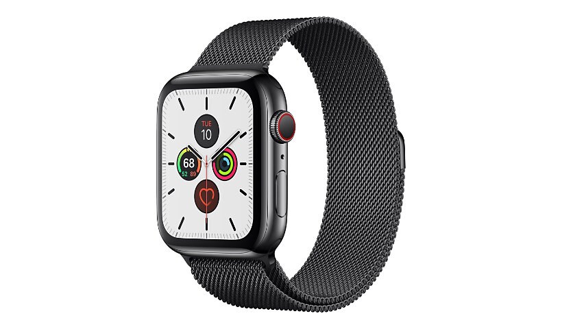 Apple Watch Series 5 (GPS + Cellular) - space black stainless steel - smart