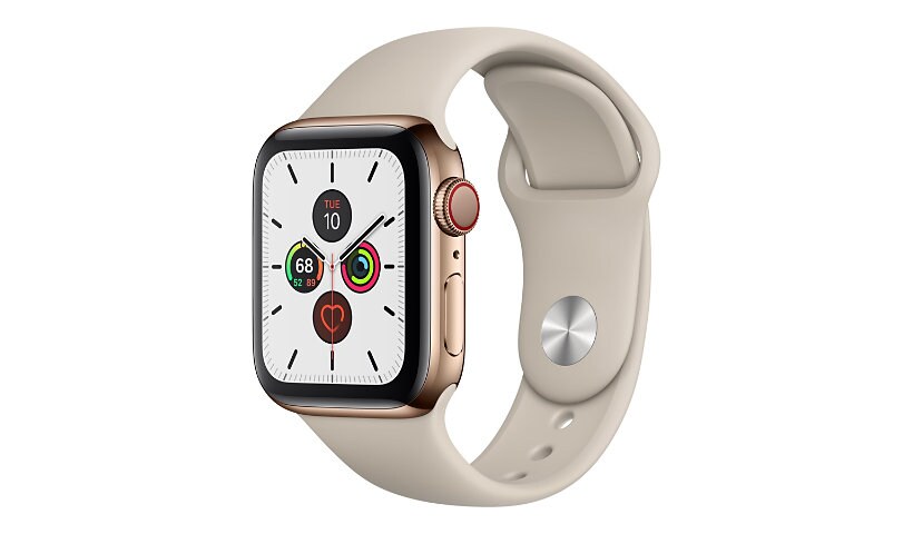 Apple Watch Series 5 (GPS + Cellular) - gold stainless steel - smart watch