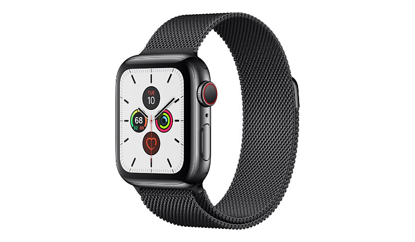 Apple Watch Series 5 (GPS + Cellular) - space black stainless steel - smart