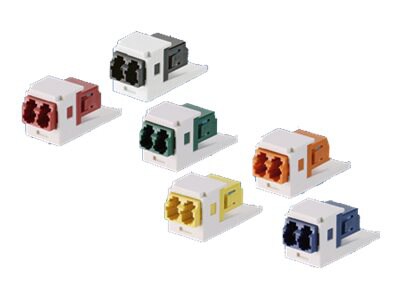 Panduit MINI-COM LC Sr./Sr. Fiber Optic Adapter Module - modular insert