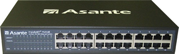 Asante FriendlyNet  FS4124R 24-Port 10/100 Mbps Fast Ethernet Switch