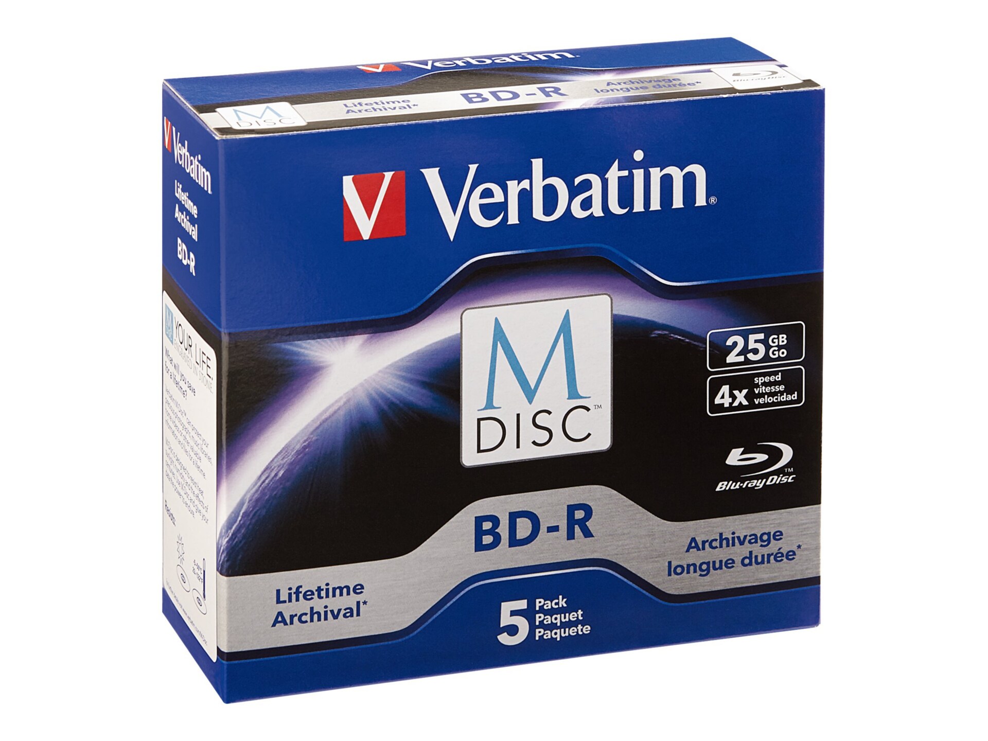 Verbatim M-Disc - BD-R x 5 - 25 GB - storage media