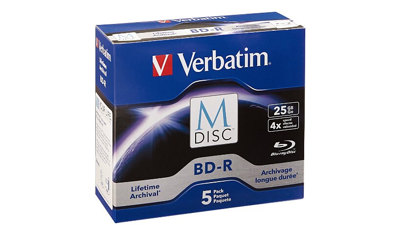 Verbatim M-Disc - BD-R x 5 - 25 Go - support de stockage