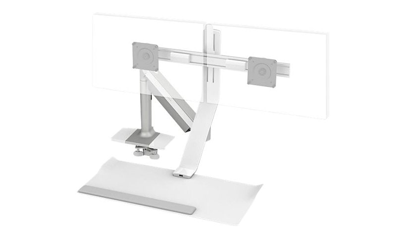 Humanscale QuickStand Lite - mounting kit - for 2 LCD displays / keyboard -