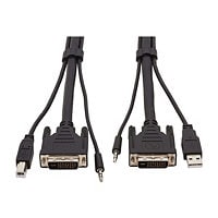 Tripp Lite DVI KVM Cable Kit 3 in 1 DVI, USB 3.5mm Audio 3xM/3xM Black 10ft