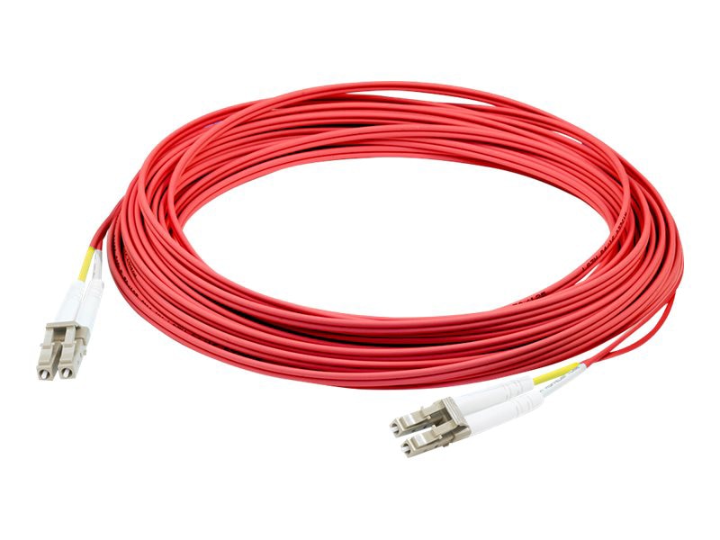 Proline 8m LC to LC Red OM4 Duplex OFNR (Riser-Rated) Fiber Patch Cable
