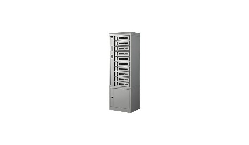 Bretford TechGuard Connect TCLAKS160EF11 - cabinet unit - for 10 notebooks/tablets/cellular phones - platinum
