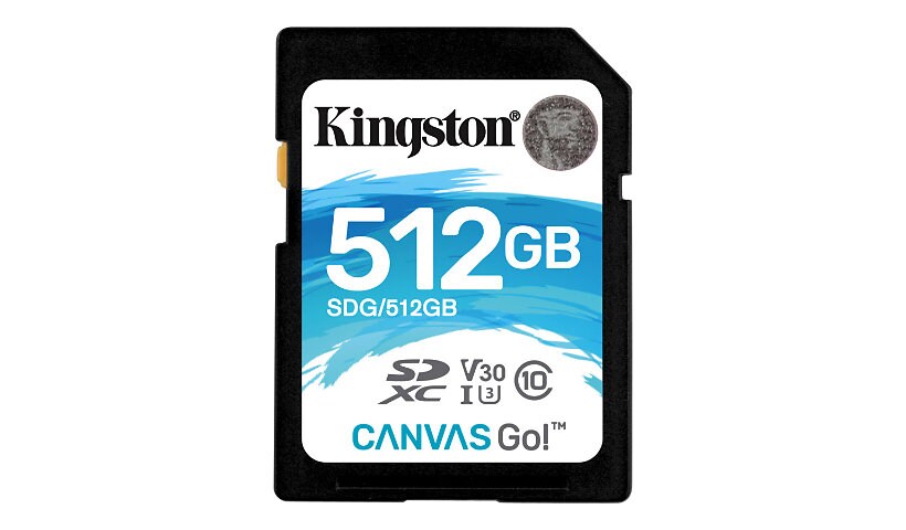 Kingston Canvas Go! - flash memory card - 512 GB - SDXC UHS-I