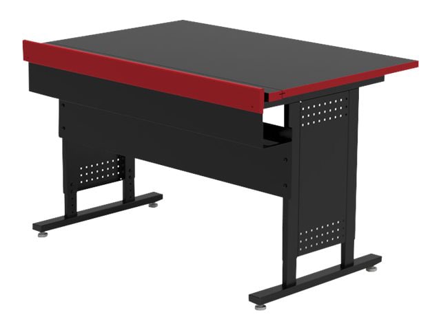 Spectrum Esports Evolution - table - rectangular - matte black, red accent