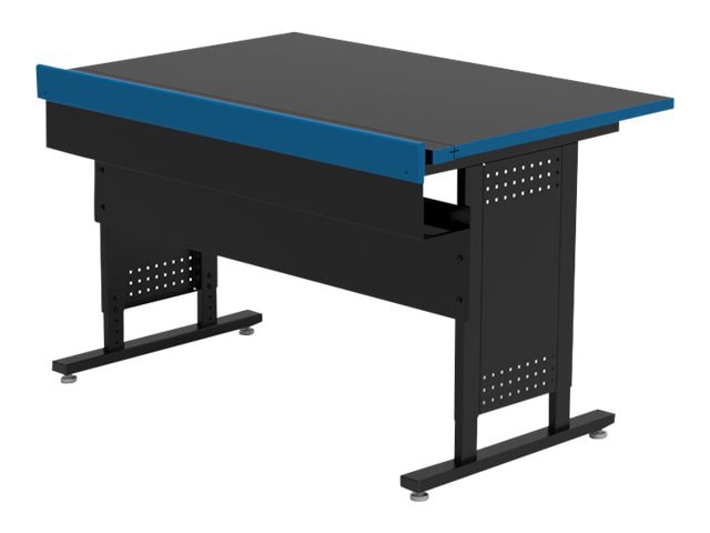 Spectrum Esports Evolution - table - rectangular - matte black, blue accent