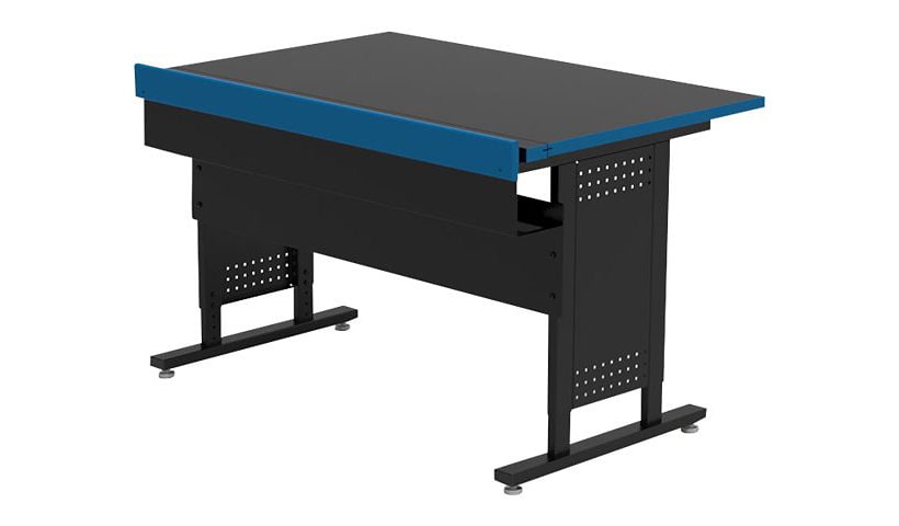 Spectrum Esports Evolution - table - rectangular - matte black, blue accent