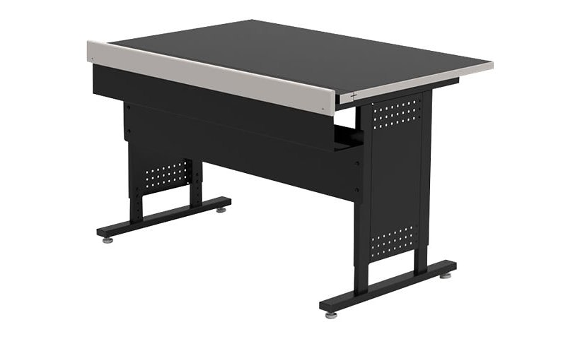 Spectrum Esports Evolution - table - rectangular - matte black, silver accents