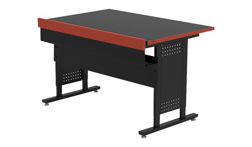 Spectrum Esports Evolution - table - rectangular - matte black, orange accents
