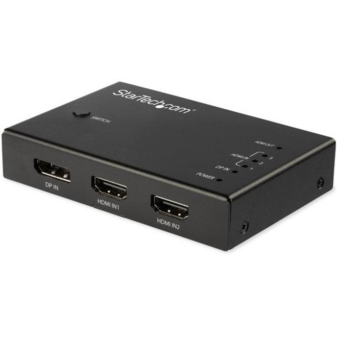 4-Port HDMI Video Switch - 3x HDMI and 1x DisplayPort - 4K 60Hz