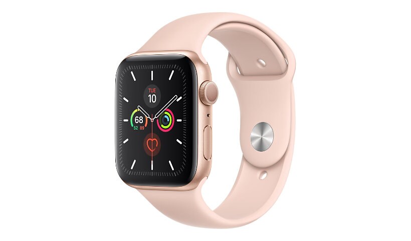 Apple Watch Series 5 (GPS) - gold aluminum - smart watch with sport band -