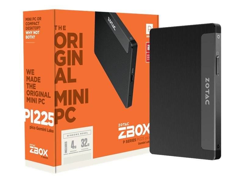 ZOTAC ZBOX P Series PI225 pico - mini PC - Celeron N4000 1.1 GHz - 4 GB - S