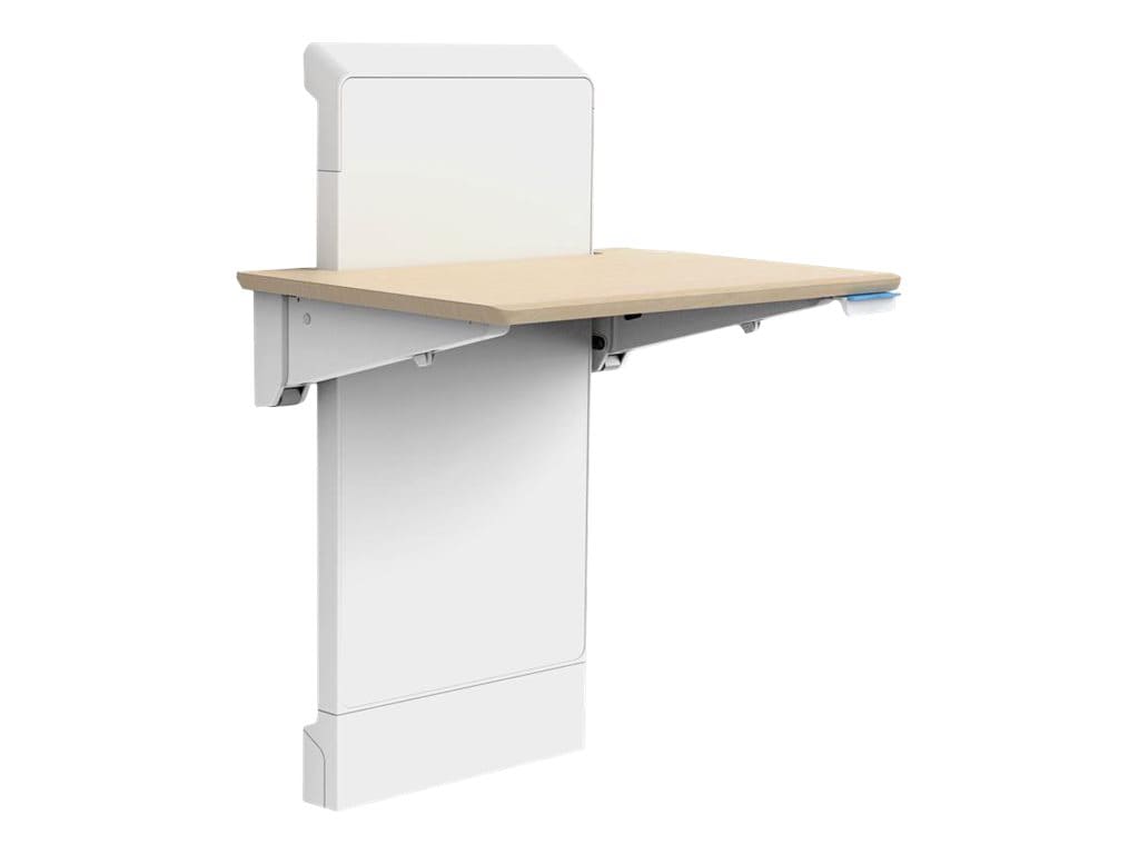 Ergotron WorkFit Elevate - wall-mounted workstation - mendota maple