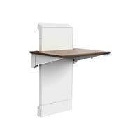 Ergotron WorkFit Elevate Sit-Stand Wall Desk - Snow White/Walnut Hills