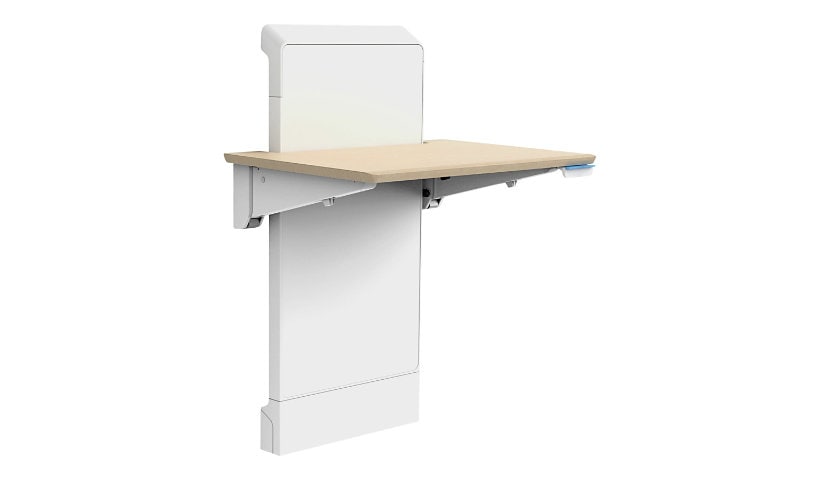 Ergotron WorkFit Elevate - wall-mounted workstation - mendota maple