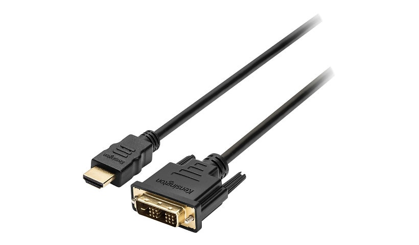 Kensington HDMI (M) to DVI-D (M) Passive Cable, 6ft - adapter cable - HDMI / DVI - 6 ft