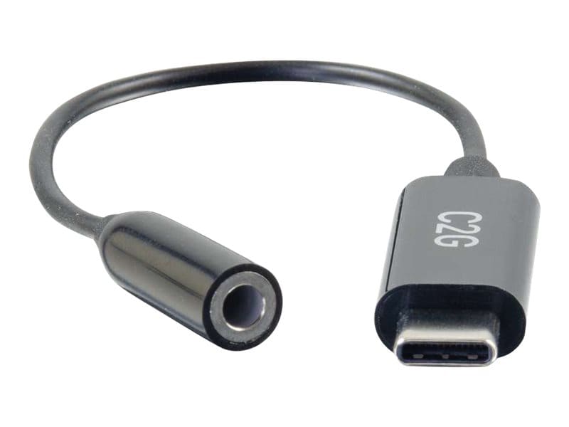 C2G USB C to Aux (3.5mm) Adapter USB C Audio - USB-C to headphone jack - 54426 - USB Adapters -