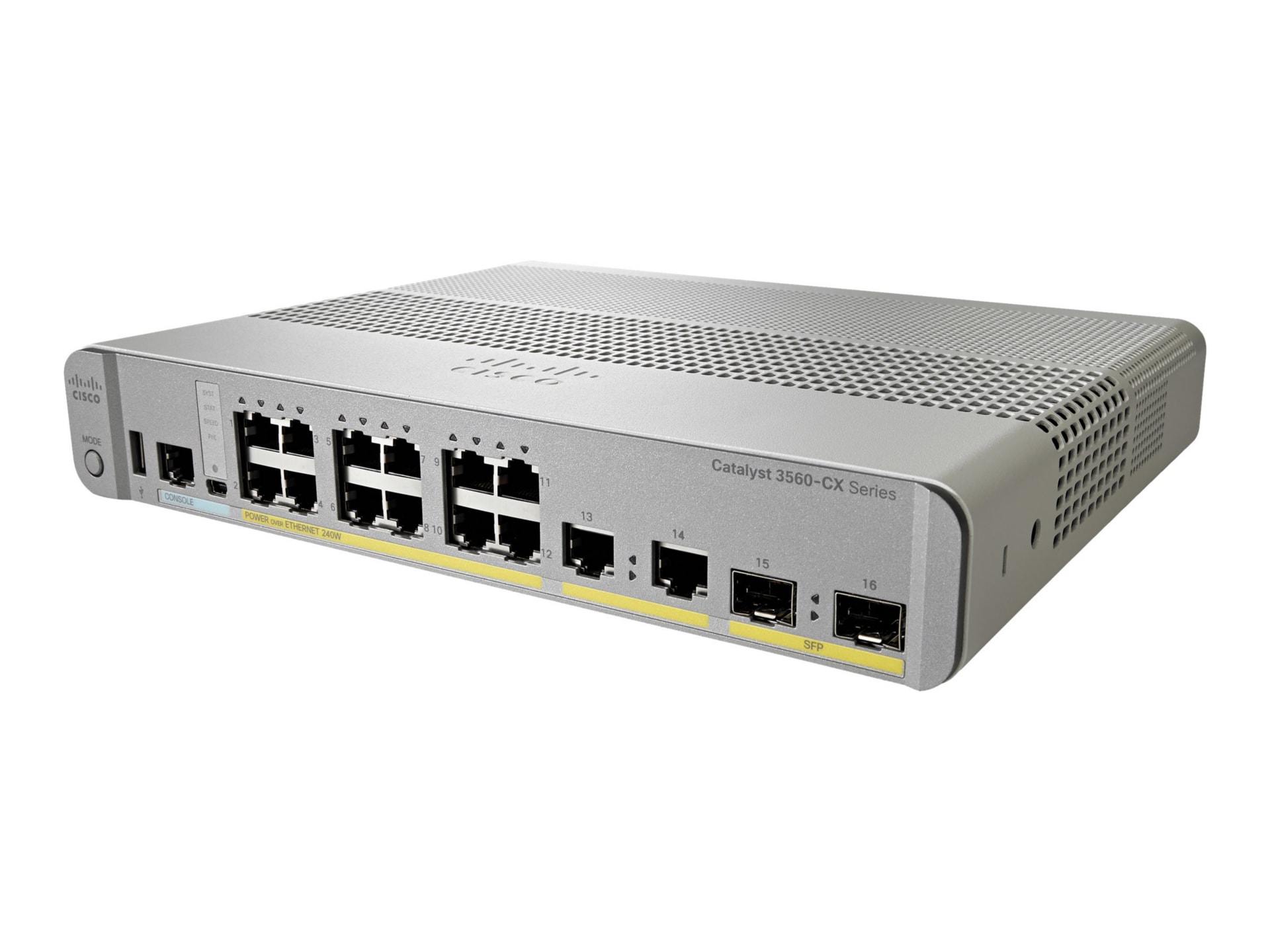 Cisco Catalyst 3560CX-12PC-S - switch - 12 ports - managed - rack-mountable - TAA Compliant