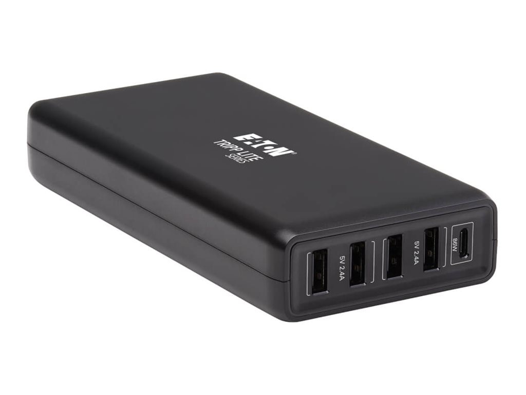 Thumbnail 3 of 9 for Eaton Tripp Lite Series USB-IF Multi-Device USB Charger 110W Total 1x USB-C PD 3.0 PD port 86W/4x USB-A Auto-sensing