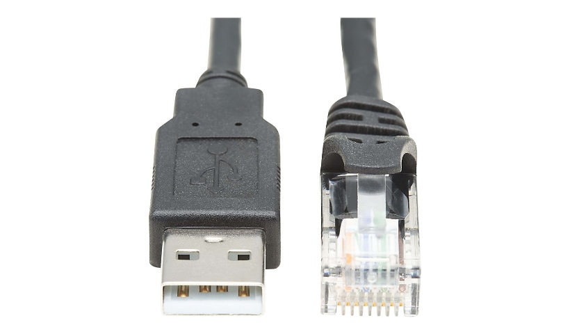 Tripp Lite USB to RJ45 Rollover Console Cable (M/M) - Cisco Compatible, 250 Kbps, 6 ft., Black - serial cable - 6 ft -