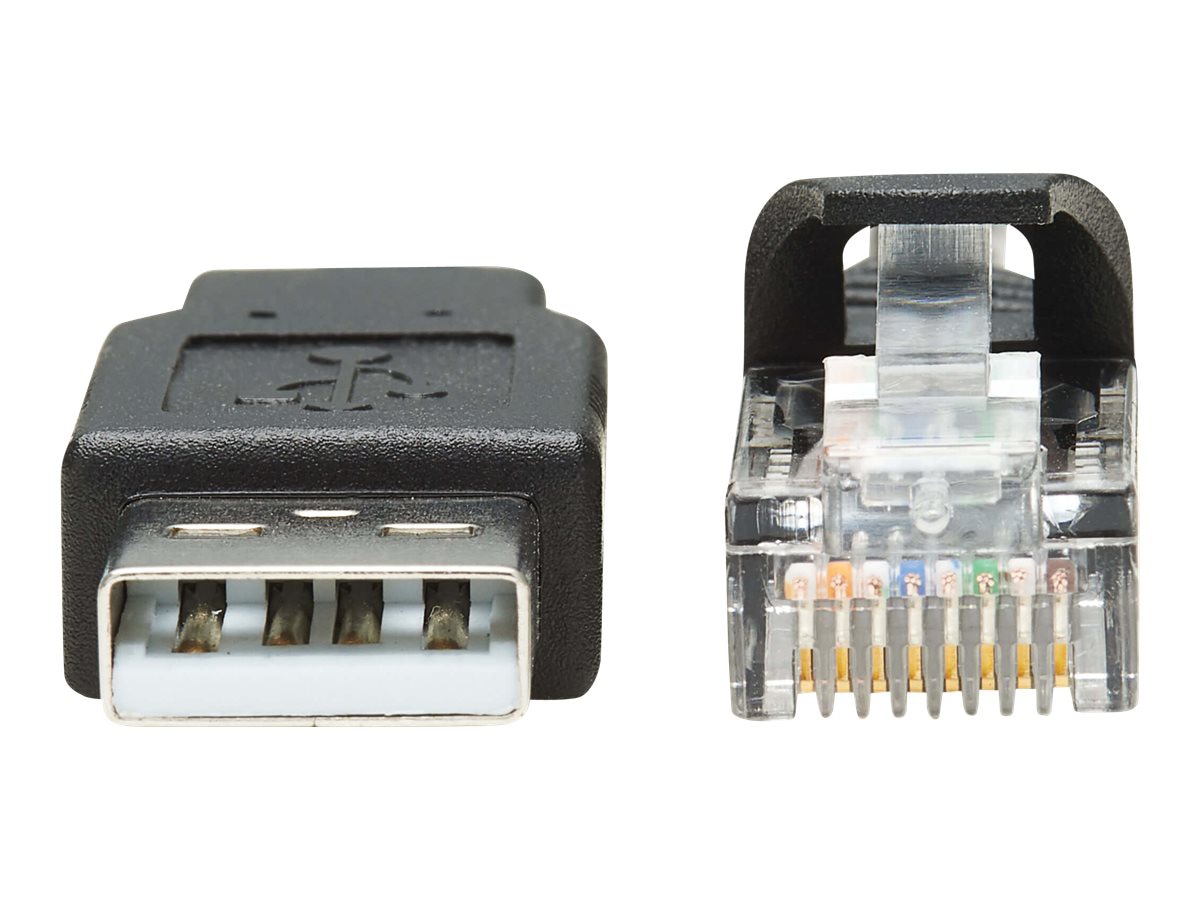 Thumbnail 2 of 7 for Eaton Tripp Lite Series USB-A to RJ45 Rollover Console Cable (M/M) - Cisco Compatible, 250 Kbps, 6 ft. (1.83 m), Black