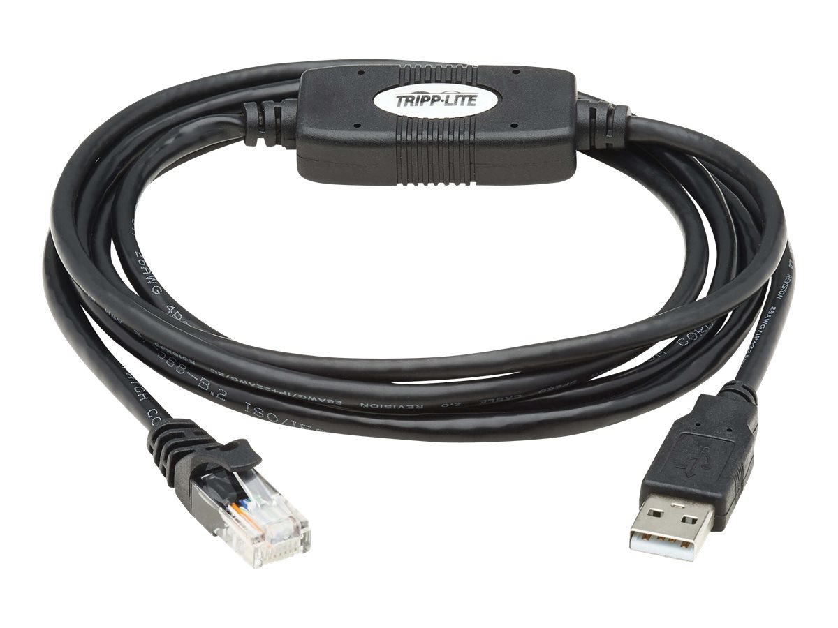 Thumbnail 3 of 7 for Eaton Tripp Lite Series USB-A to RJ45 Rollover Console Cable (M/M) - Cisco Compatible, 250 Kbps, 6 ft. (1.83 m), Black