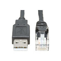 Tripp Lite USB to RJ45 Rollover Console Cable (M/M) - Cisco Compatible, 250 Kbps, 15 ft., Black - serial cable - 15 ft -