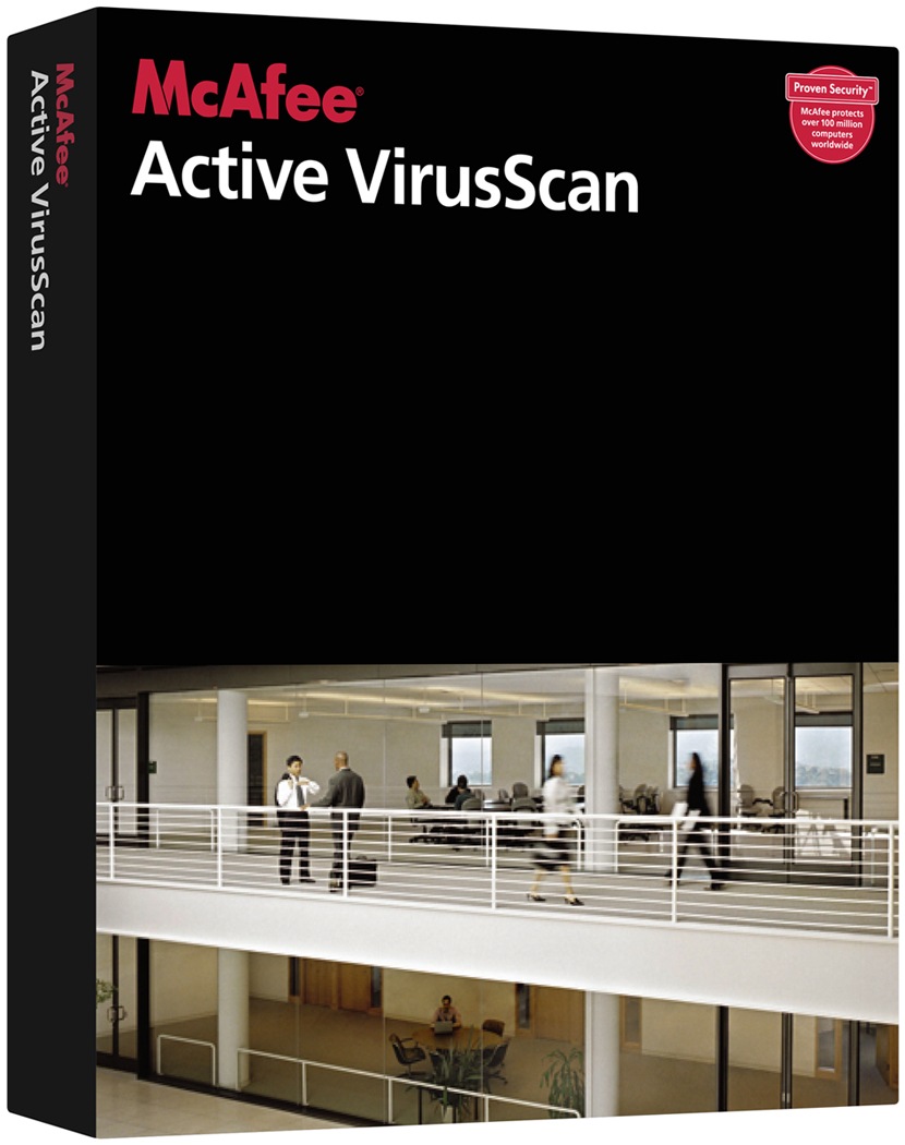 McAfee Active VirusScan - license + 1 Year Gold Support - 1 node