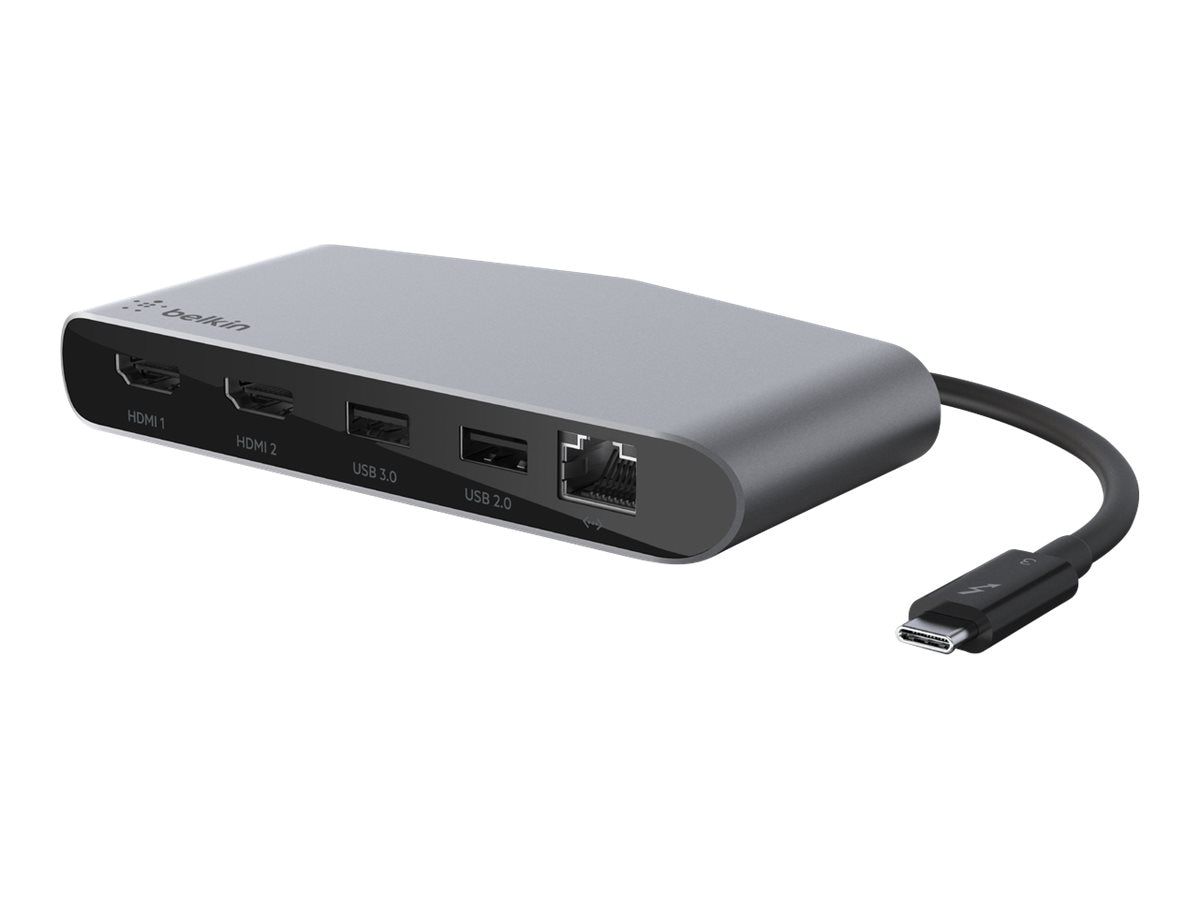 Belkin Mini Thunderbolt 3 Laptop Docking station - MacOS and Windows - Dual 4k Display @60Hz