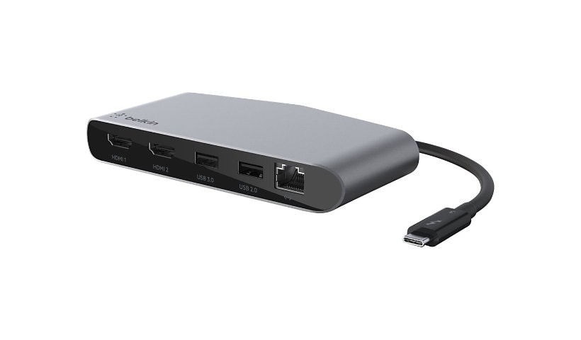 Belkin Mini Thunderbolt 3 Laptop Docking station - MacOS and Windows - Dual 4k Display @60Hz